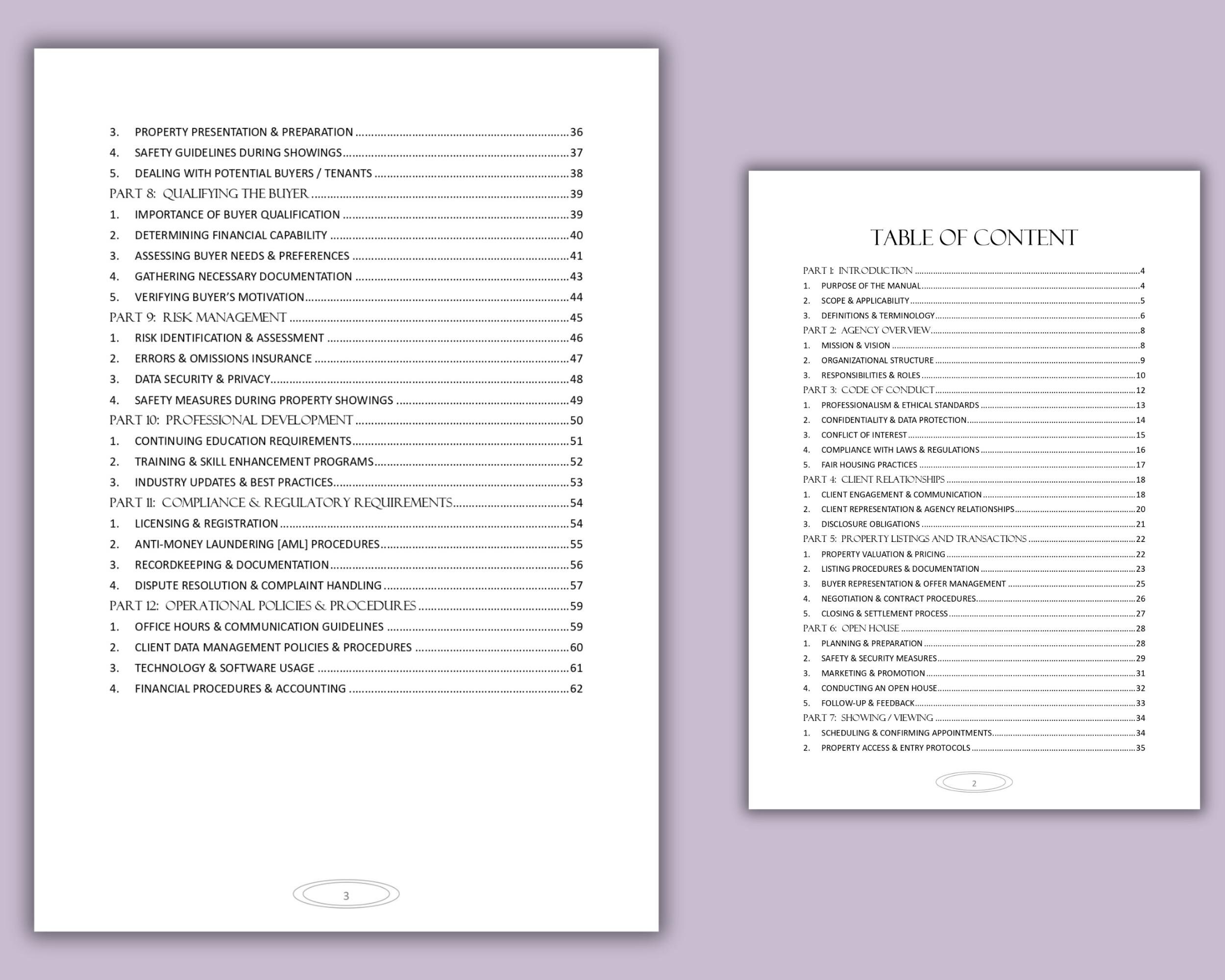 Real Estate Agents Code of Conduct Policies and Procedures Manual