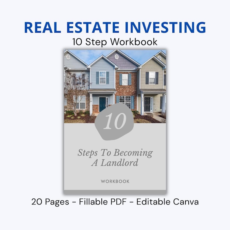 Real Estate Investing Workbook, Property Investor Guide & Landlord Planner image 1