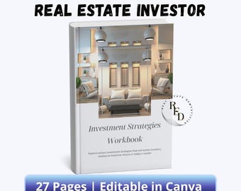 Property Investment Strategy Workbook | Real Estate Investor Planner | Canva