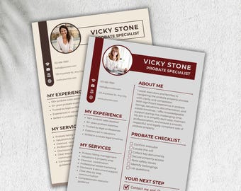 Probate Checklist Marketing Flyer – Editable Canva Realtor Template