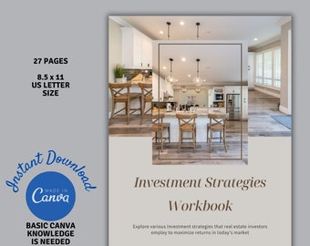 Property Manager Investor Strategy Workbook - Editable Canva Pre-Written Realtor Marketing Template