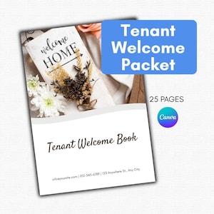 Tenant Welcome Guide Template - Canva Editable Instant Download for Landlords and Property Managers
