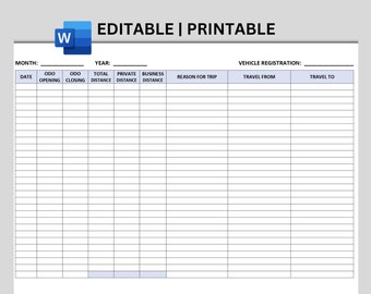 Mileage / Km Travel Logbook | Real Estate Trip Logbook | Small Business Logbook | Travel Expense | Vehicle Expense | Landlord Trip Logbook