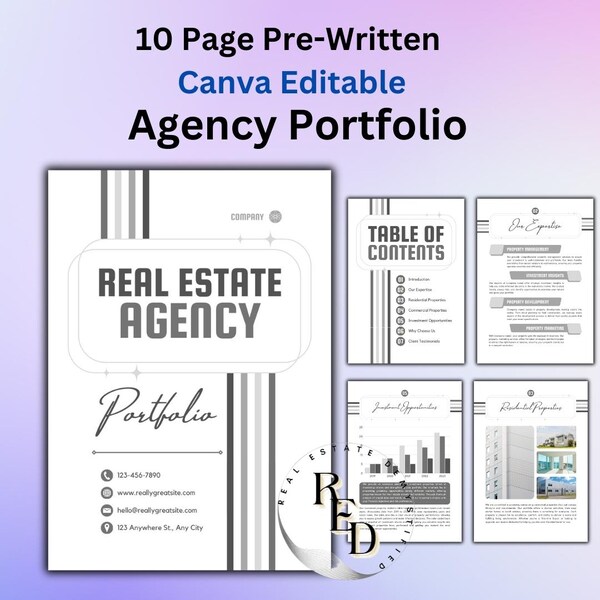 Real Estate Leather Portfolio Etsy