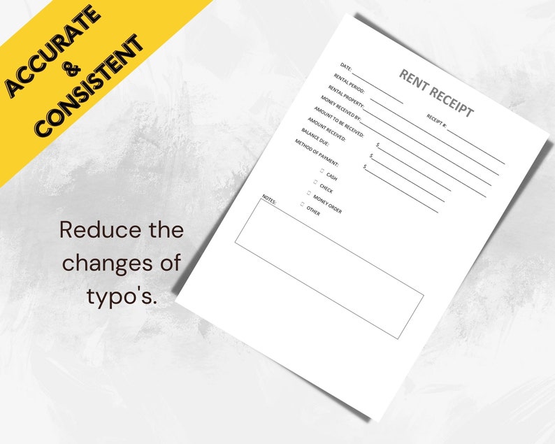 Landlord Rent Receipt Tenant Receipt Rent Payment Receipt Etsy