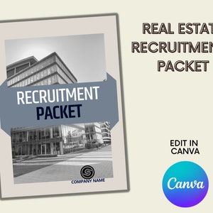 Editable Real Estate Recruiting Packet – Canva New Agent Template