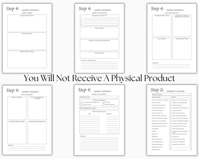 Investment Property Guide Rental Property Workbook How to - Etsy