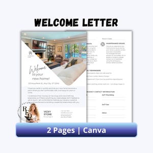 Tenant Welcome Letter for Landlords and Property Managers - Edit in Canva