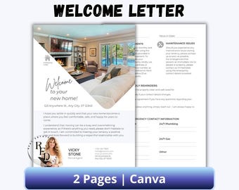 Tenant Welcome Letter for Landlords and Property Managers - Edit in Canva