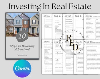 Real Estate Investing Workbook, Realtor Marketing Template, Canva Editable