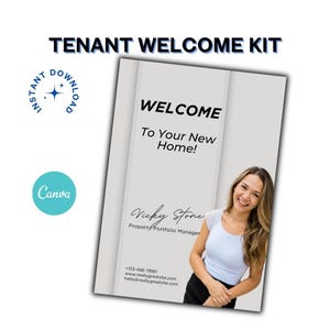 Willkommen in Berlin | Hausgäumigkeit Herzlich Willkommen | Grundherr Willkommen, Anleitung für Mieter | Canva Vorlage | Canva Basics Guide inklusive