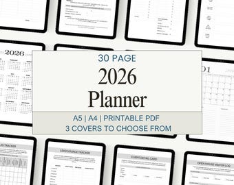Planejador para Corretores de Imóveis 2026 – PDF para Imprimir e Preencher