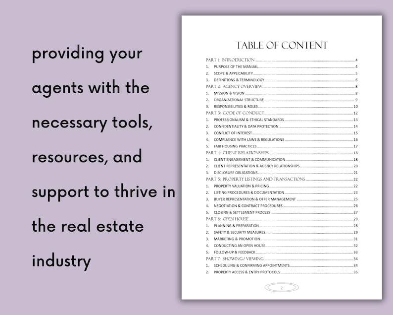 Real Estate Agents Code of Conduct Policies and Procedures Manual