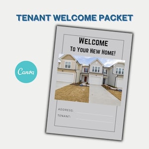 Bewohner Willkommen Paket Vorlage | Tenant Welcome Kit Canva Bearbeitbar | Grundherr Sofort-Download-Anleitung | Ratgeber Haus- und Wohnungswirtschaft