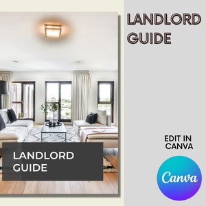 Pre-Written Professional Landlord Guide and Tenant Application - Editable Canva Template