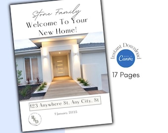 Realtor Closing Day Binder Template, New Homeowner Welcome Packet (Canva Editable Instant Download)