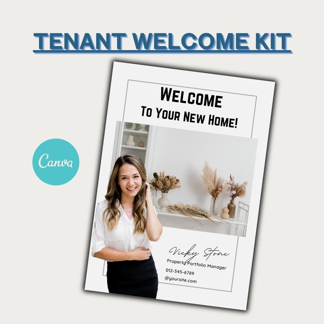 Tenant Welcome Home Kit - Canva Editable Pre-written Template - Etsy