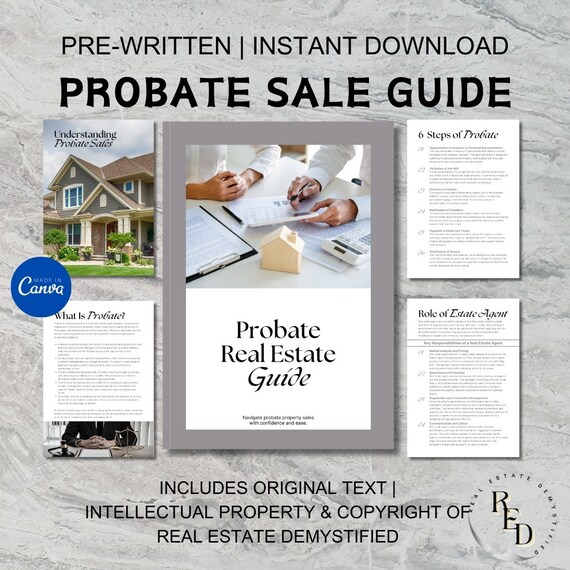Probate Real Estate Agent Marketing Toolkit: Pre-written Guide (Digital Download)