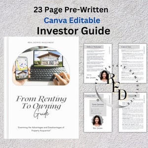 Real Estate Investor Welcome Guide | Property Management Marketing | Rental Property Services | Investment Guide | Canva Basics Included