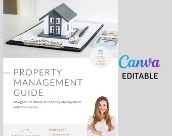 Property Management Guide | Lease Guide | Leasing Agent | Canva Editable Packet for Realtors | Real Estate Template | Realtor Marketing