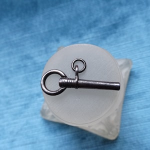Watch key/Antique steel fob watch key/Pocket watch key/C19th watch key/Steel watch key/Size 7 UK/Albert key/Antique watch winding key