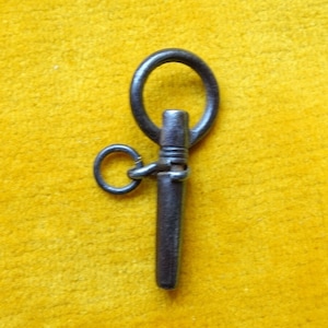 Watch key/Antique steel fob watch key/Pocket watch key/C19th watch key/Steel watch key/Size 7 UK/Albert key/Antique watch winding key