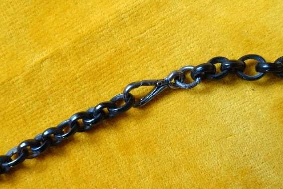 Antique ebonite neck chain/Mourning chain/Vulcani… - image 6