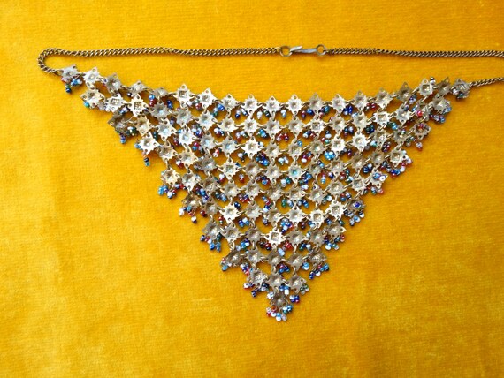 Miriam Haskell style bib necklace/Vintage cascade… - image 7