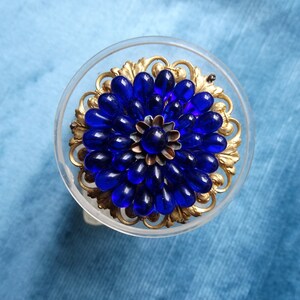 Broche Vintage Louis Rousselet Perles De Verre Nacrées - Occasion