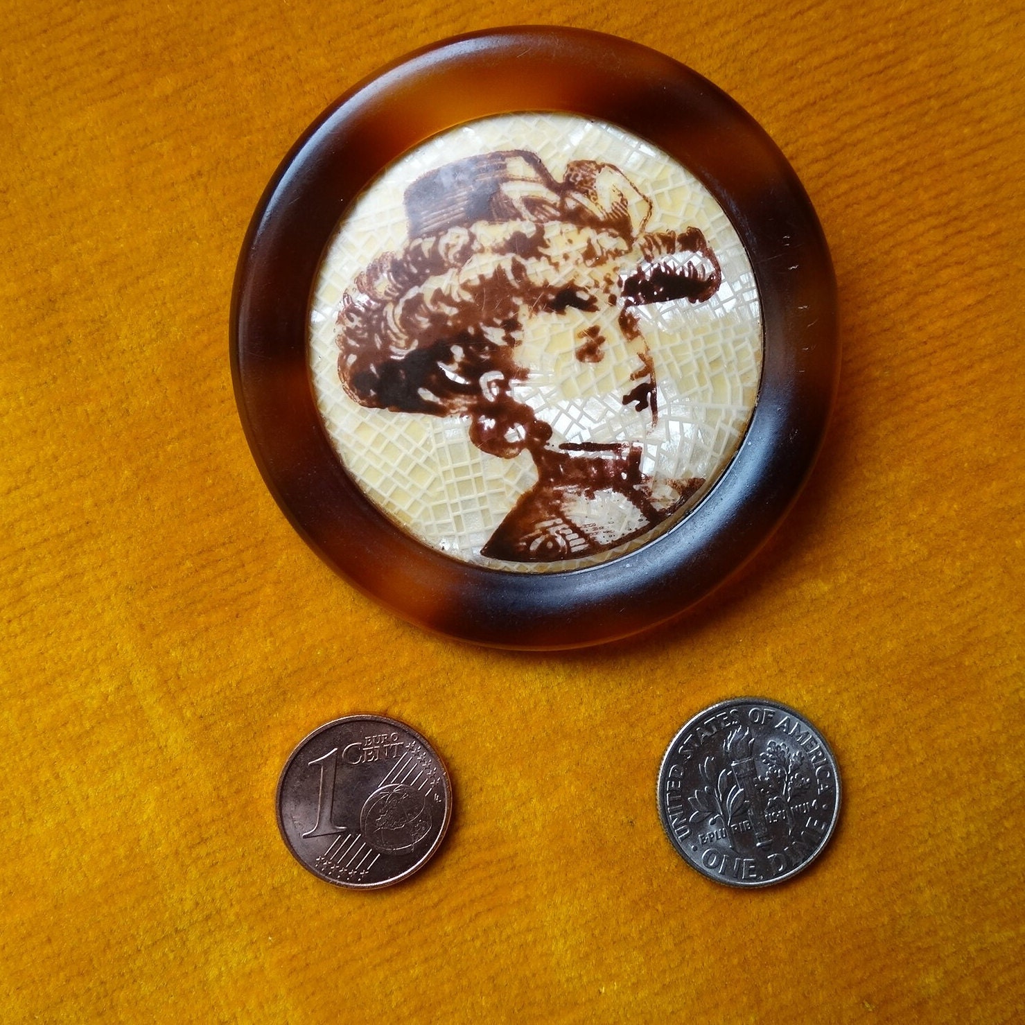 Vintage Léa Stein Brooch/1960s Lea Stein Serigraphy Brooch/collectible