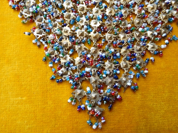 Miriam Haskell style bib necklace/Vintage cascade… - image 5
