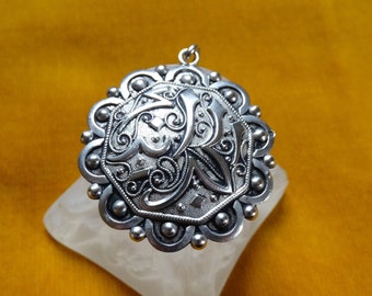 Silver Arabic calligraphy pendant/Islamic necklace charm/Hallmarked silver/Arabic script pendant/Vintage silver charm/Necklace pendant