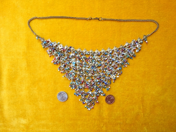 Miriam Haskell style bib necklace/Vintage cascade… - image 9