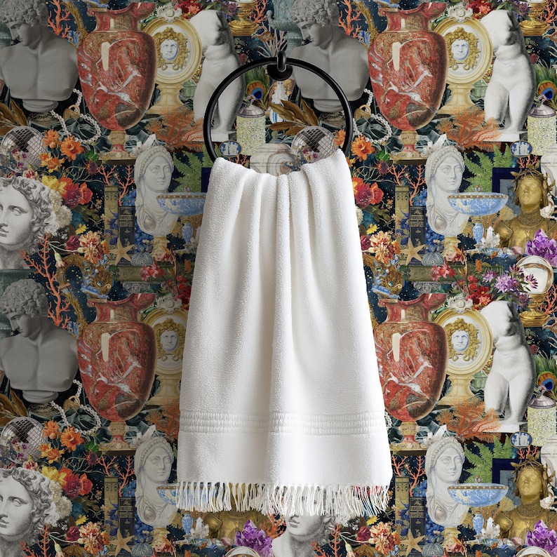 Maximalist Boho Wallpaper: Roman Statues and Modern Artifacts - Peel ...