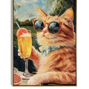 Humorous Cat Country Club Art Print: Perfect Gift for Feline Lovers, Teens & Home Decor