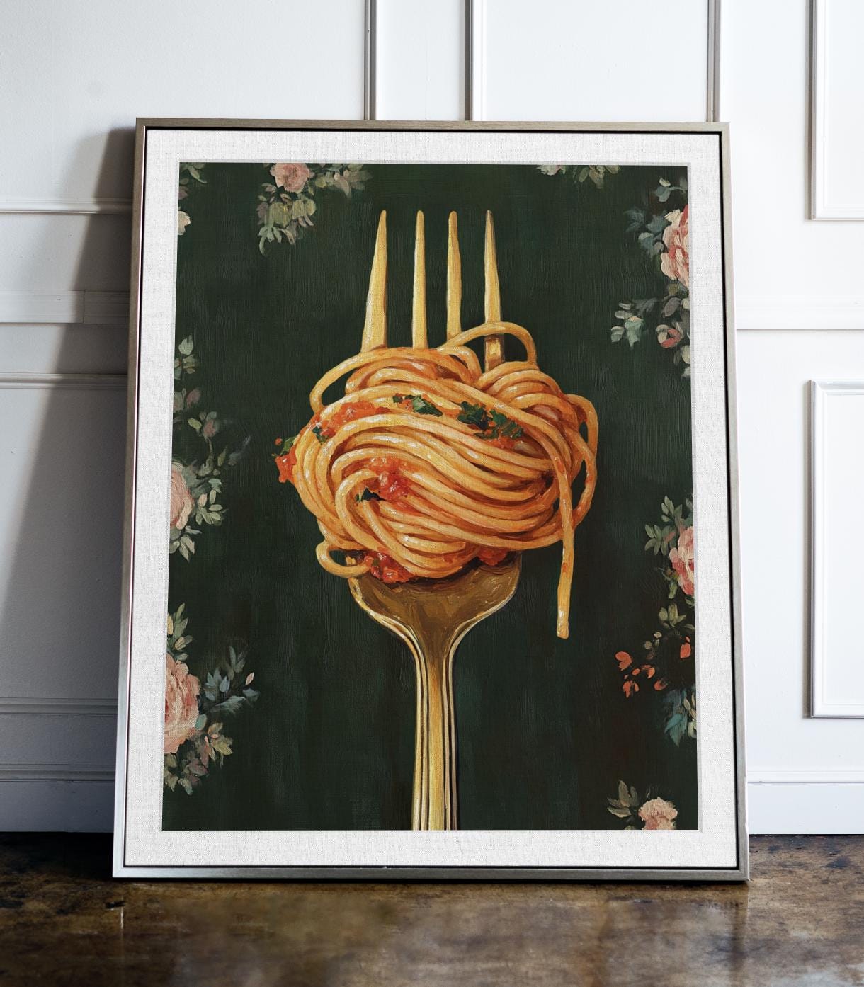 Spaghetti Kunstdruck: Trendy Pasta Poster (ohne Rahmen)