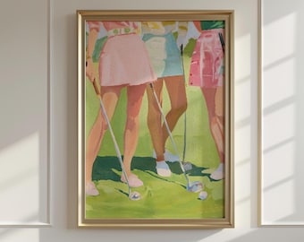 Frecher Damen-Golf-Kunstdruck: Verspieltes Wanddekor für Golferinnen, Haus, Büro & Club Geschenk