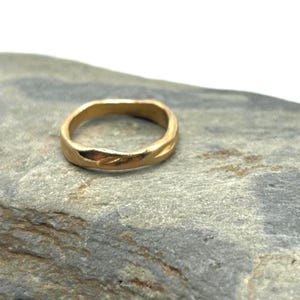 Bronze Wavy Rustic Organic Minimalist Band