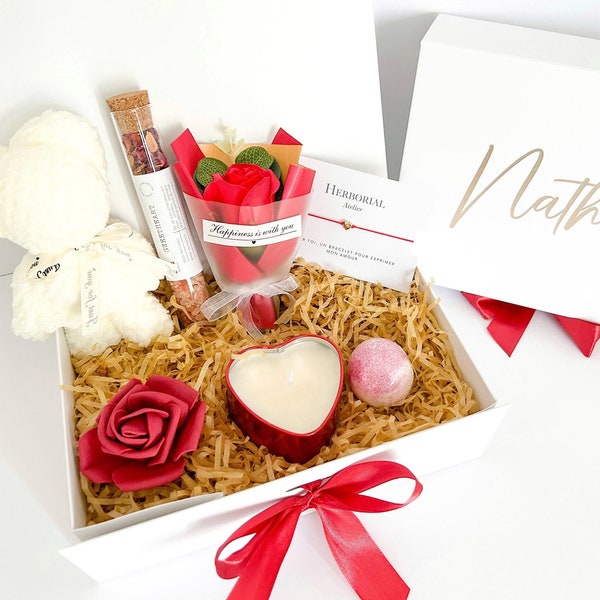 Coffret Cadeau à Offrir | Cadeau Fête des Mères | Boîte St Valentin pour Femme | Box Spa Bien-être | Idée Originale | Cadeau Personnalisé