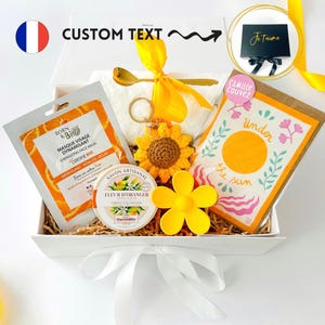 Personnalisation Box Cadeau pour Bonne Humeur, Coffret Good Vibes, Idée Cadeau pour Femme Solaire, Cadeau Energie Positive, Cadeau Détente