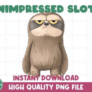 Unbeeindrucktes Faultier Clipart, Hochwertige PNG Illustration, Kommerzielle Nutzung Faultier Art, Fun Planner Digital Sticker PNG, Dschungel Clip Art