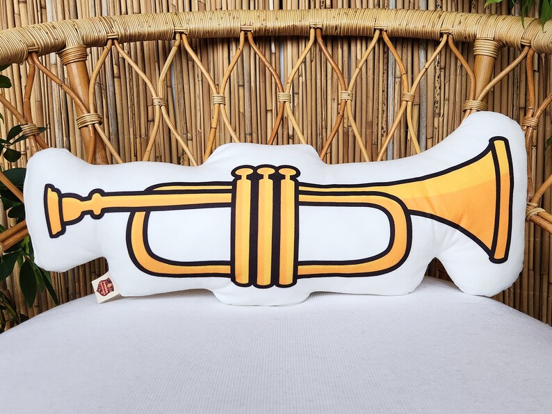 Trumpet Plush Music Pillow for Artist and Musician Etsy