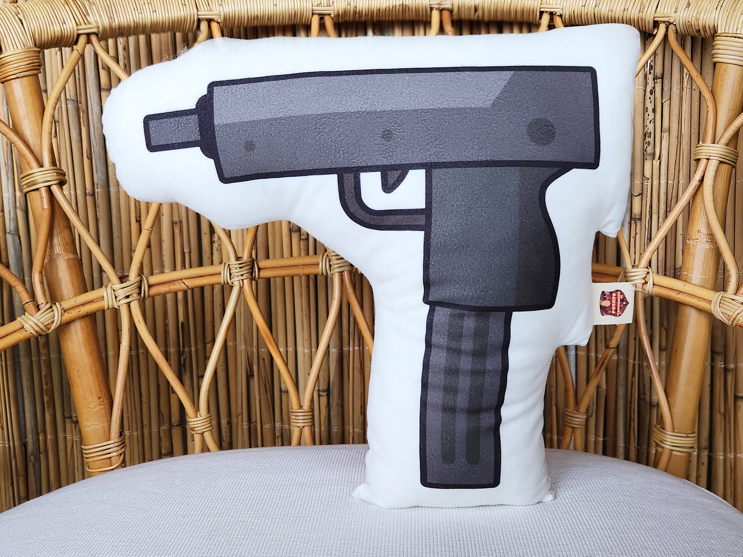 Uzi Plush Weapon Toy for Gamer and Streamer Gun Pillow for Etsy