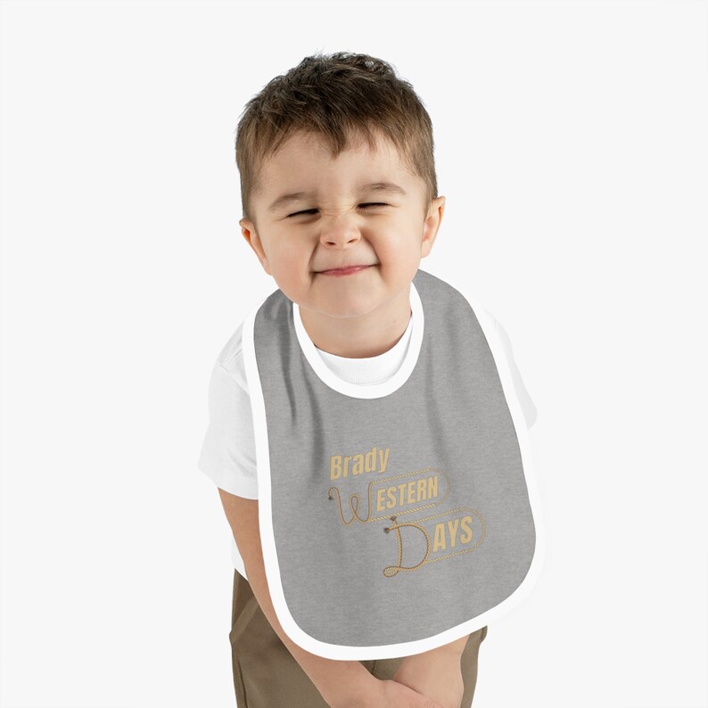 Brady Days Baby Contrast Trim Jersey Bib imagem 8