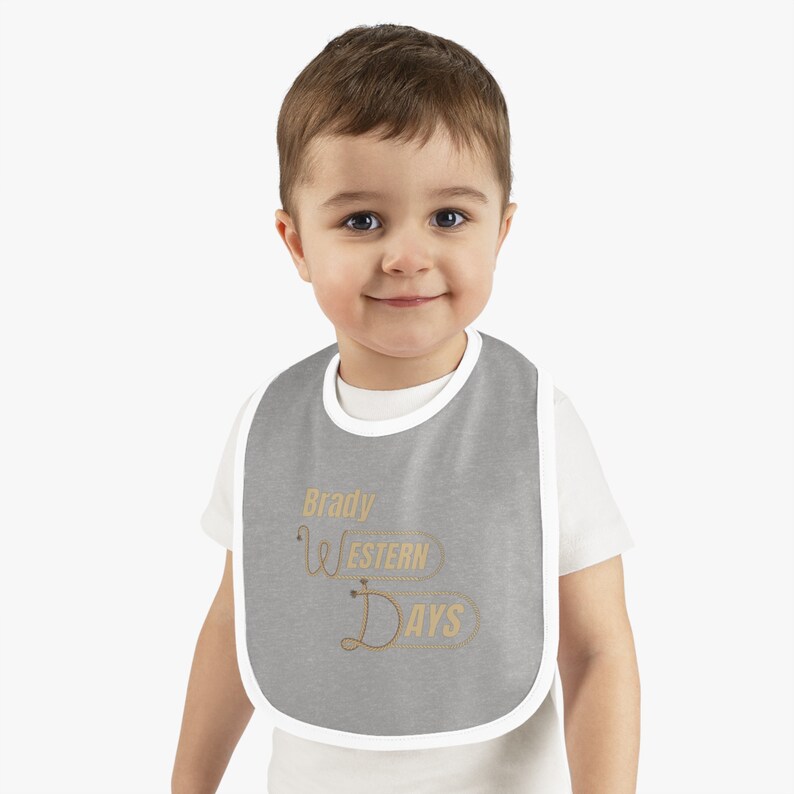 Brady Days Baby Contrast Trim Jersey Bib image 7