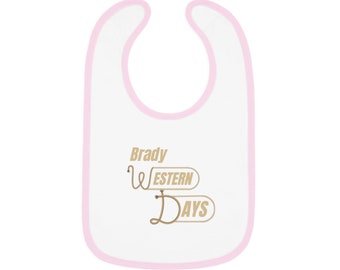 Brady Days jersey slabbetje voor baby's met contrasterende afwerking