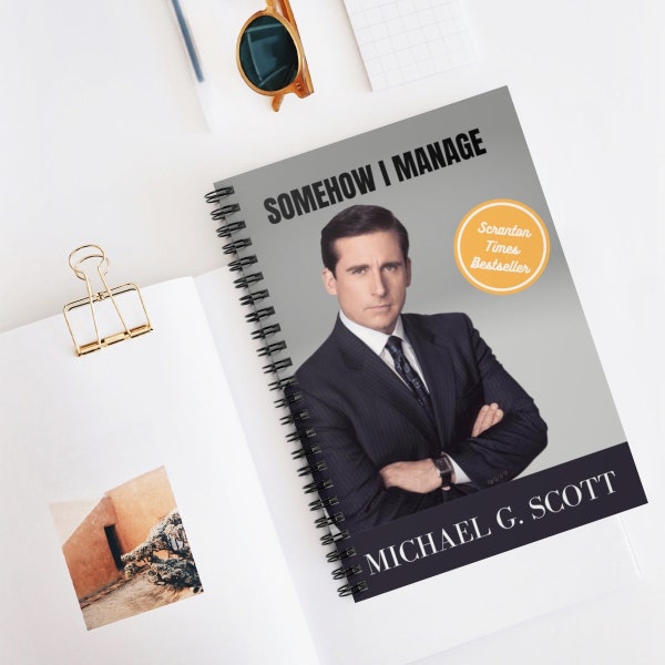 The Office Michael Scott Somehow I Manage Spiral Notebook