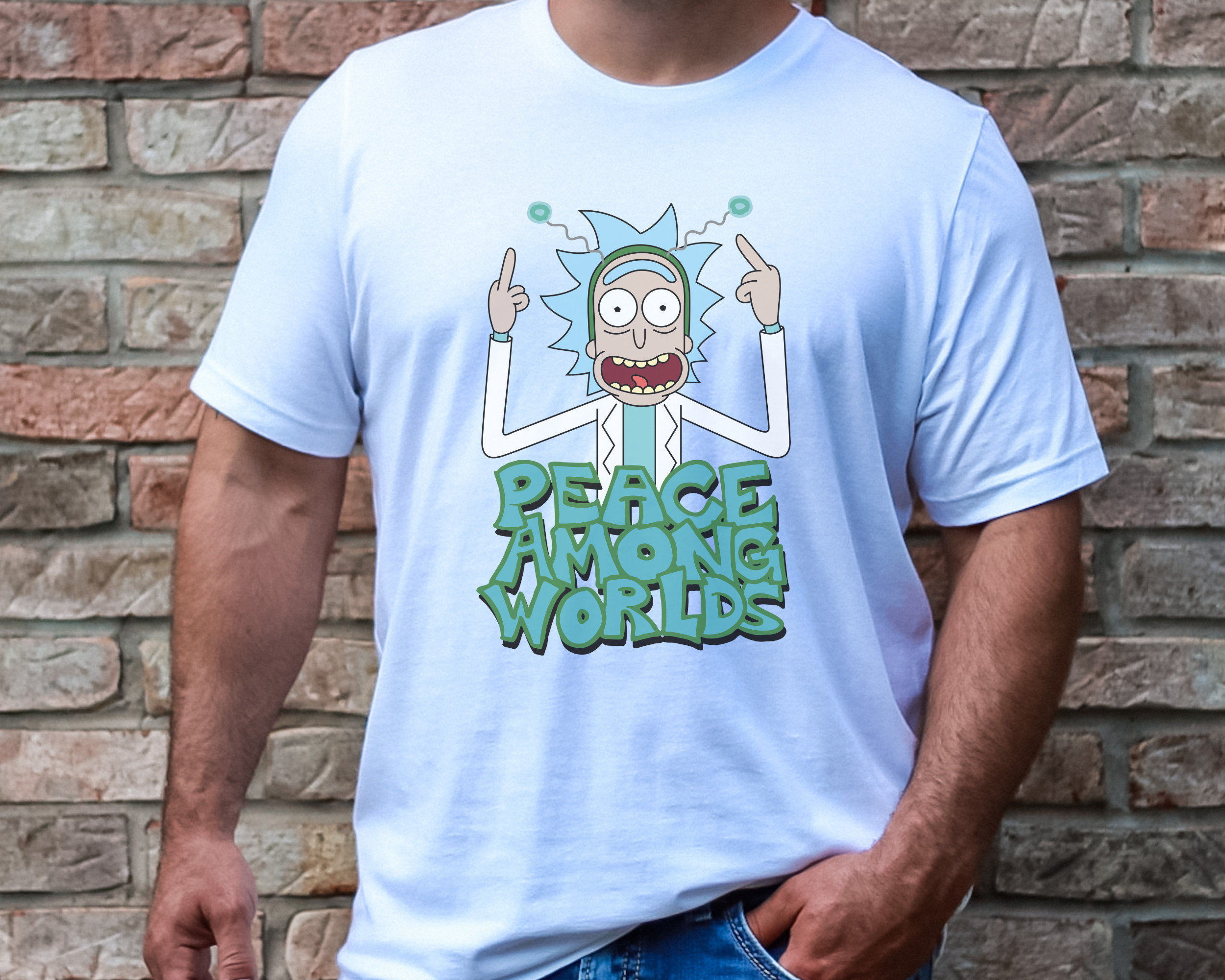 Rick and Morty Peace Among Worlds T-Shirt Heavy Cotton Tee