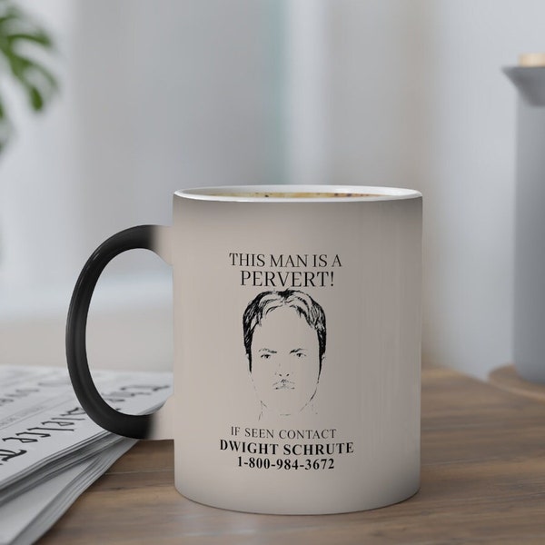 Dwight Schrute This Man is a Pervert Mug, The Office Tv Show, The Office Gift, The Office Cup, Office Gift for Men, Valentines Gift