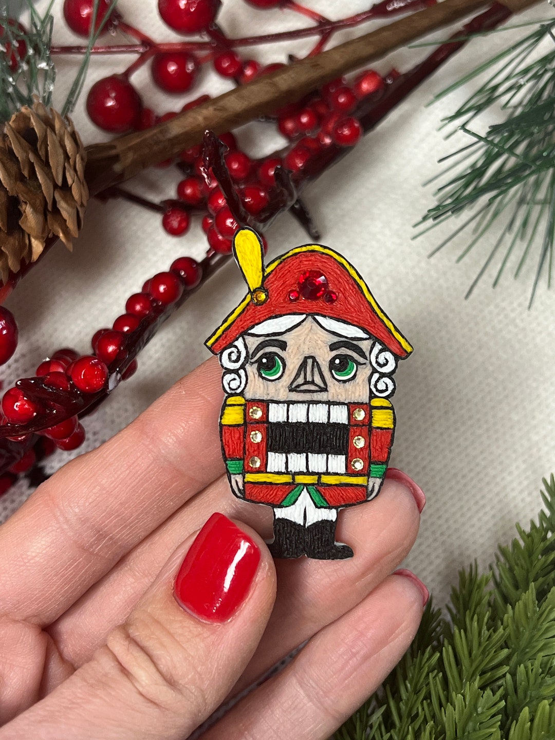Nutcracker Brooch Made of Polymer Clay Brooch for Coat and Etsy